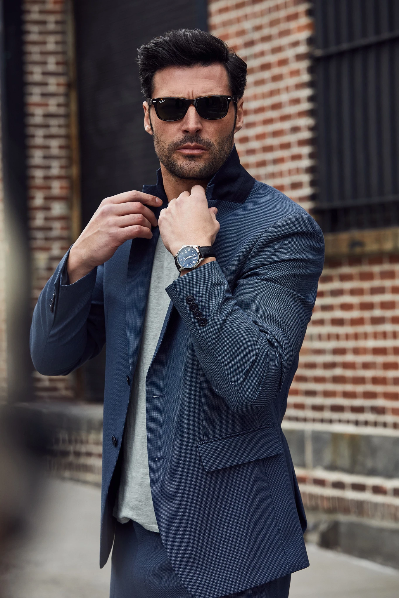 Blue Dial Leather Strap Wilton GMT 96B385 | Bulova